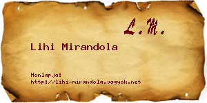 Lihi Mirandola névjegykártya